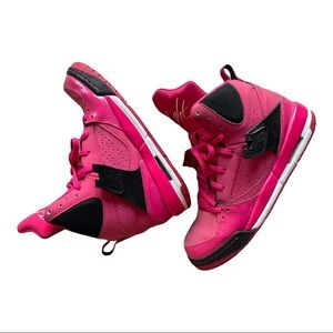 Pink Air Jordan Flights.